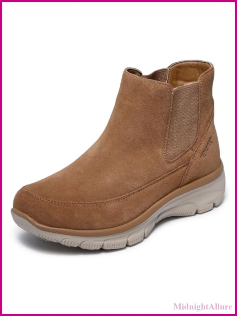 Hands Free Slip-ins Chelsea Ankle Boot with Suede Upper and 3M Scotchgard